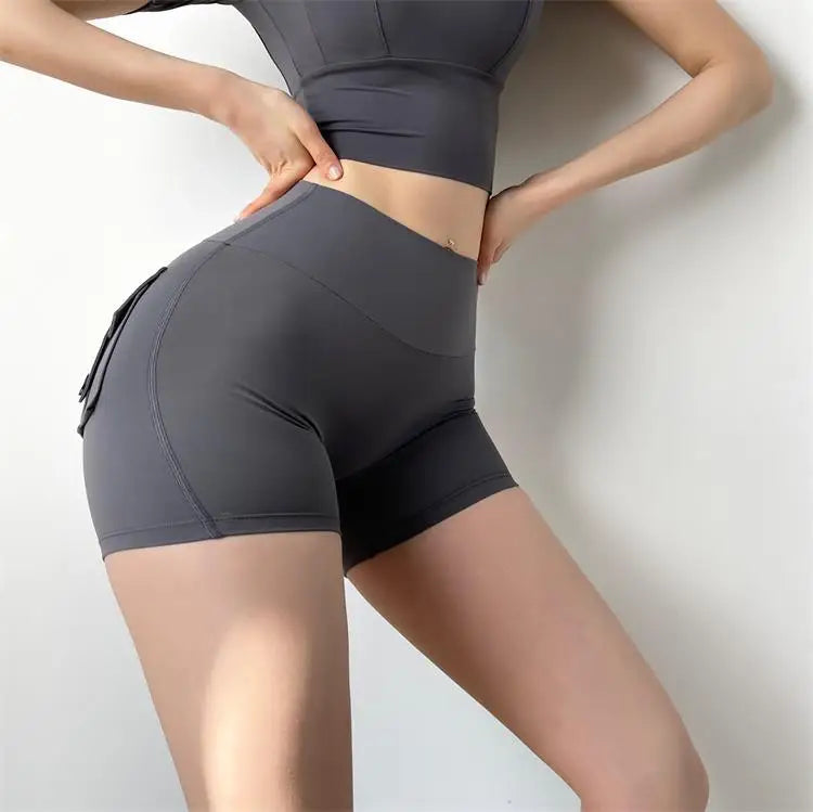 KiKis High Waisted Cycling Shorts Women with Pockets