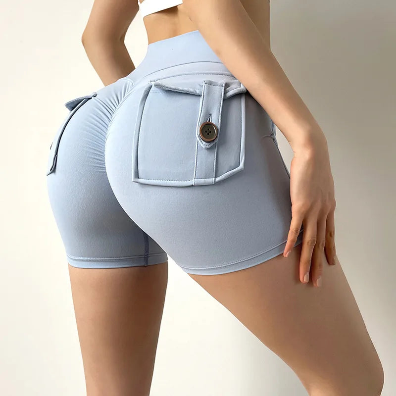 KiKis High Waisted Cycling Shorts Women with Pockets