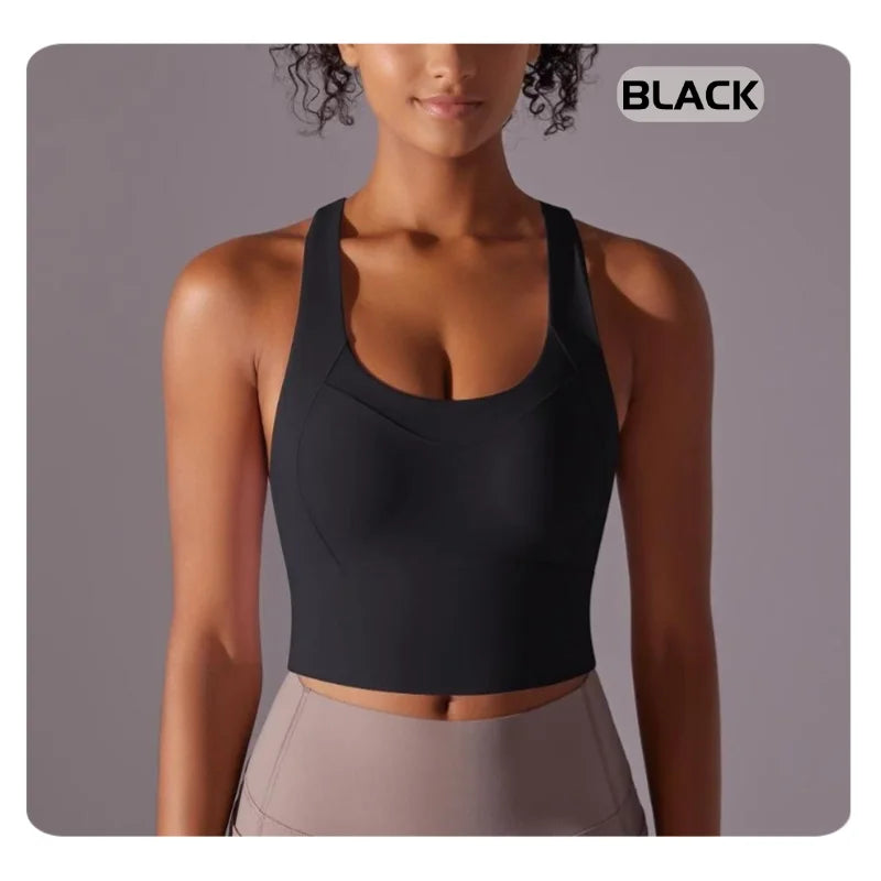 Seamless Crossback Sports Bra for Women – Lightweight & Supportive