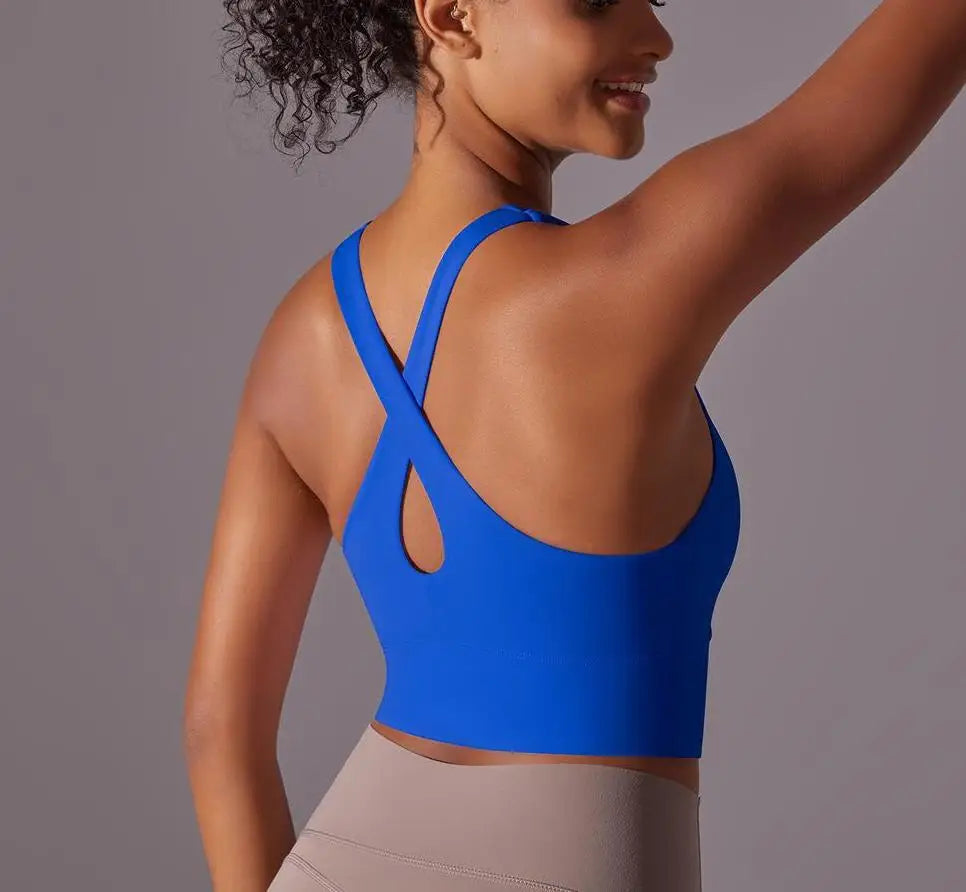 Seamless Crossback Sports Bra for Women – Lightweight & Supportive