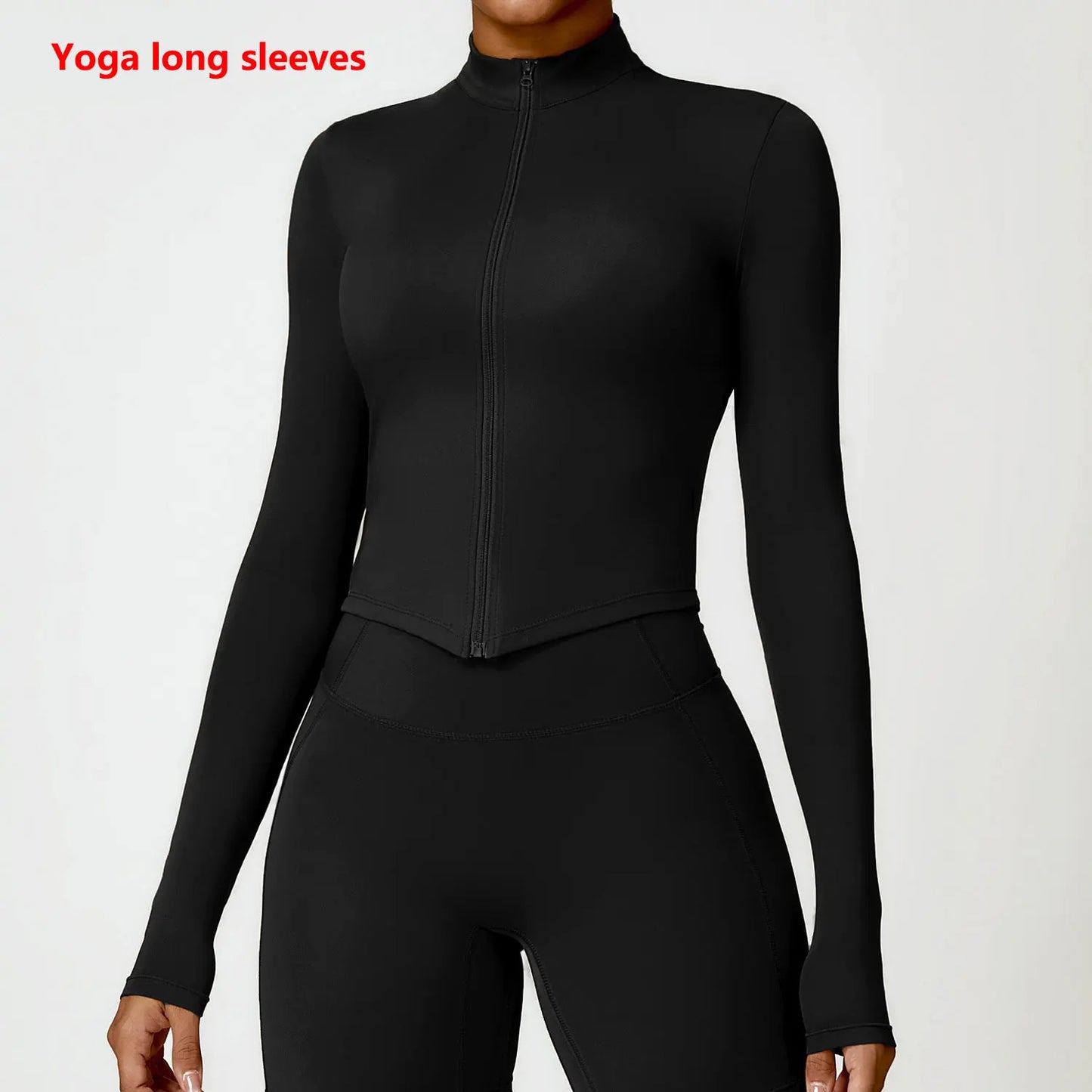 Women's Gym Workout Zip Up Top - Slim Fit