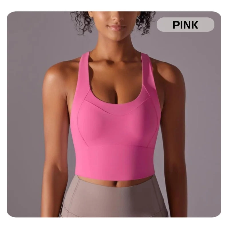 Seamless Crossback Sports Bra for Women – Lightweight & Supportive