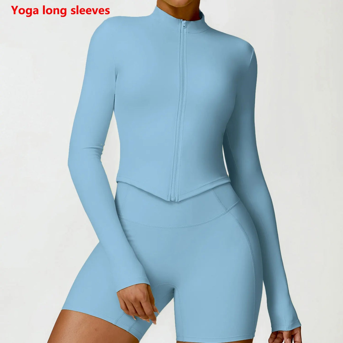 Women's Gym Workout Zip Up Top - Slim Fit