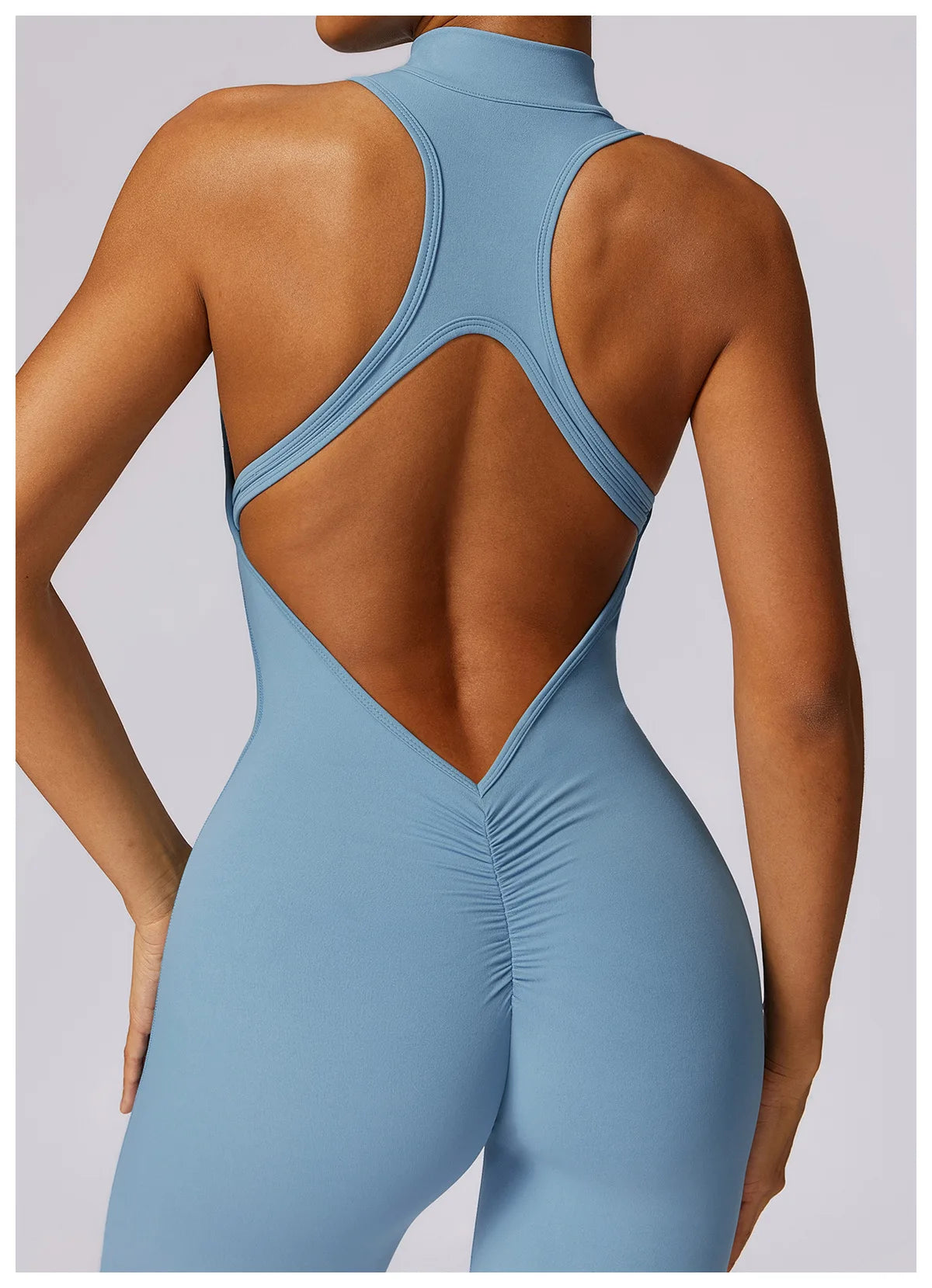 V Back One-Piece Yoga Suit for Women