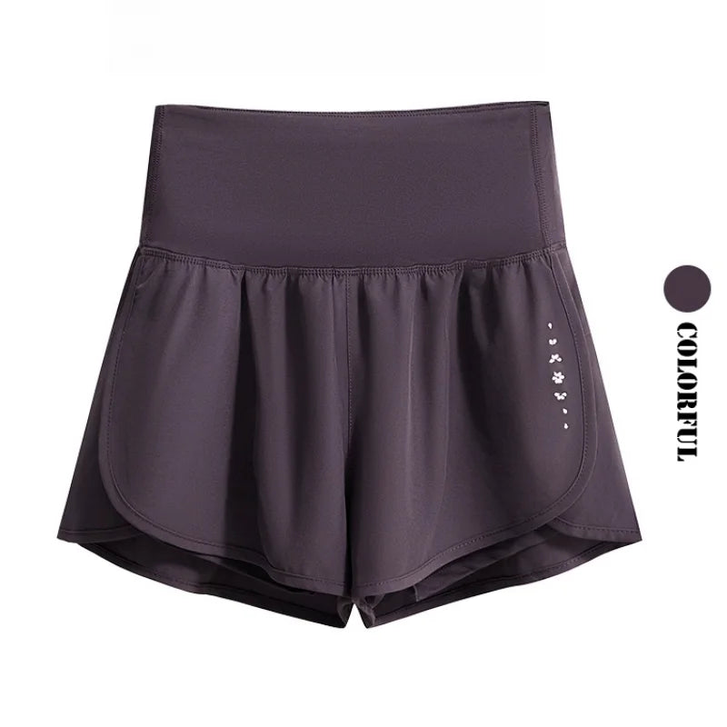 DRUR Women Yoga Shorts High Waist Double Layer Running Gym Shorts With Pocket Summer Sportswear Fitness Clothes Jogger Short New
