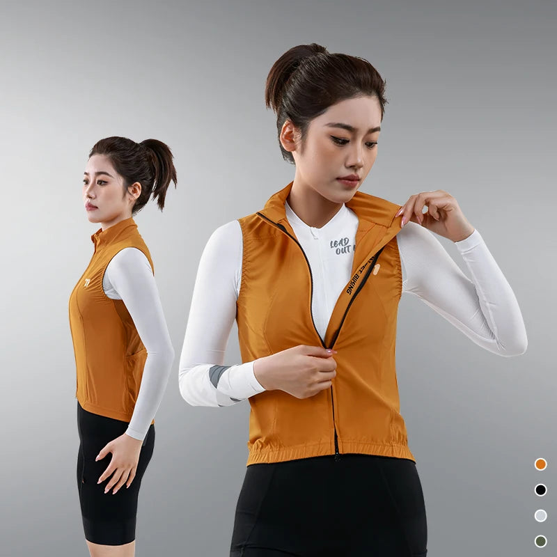 Women's Cycling Vest Summer Lightweight Windproof