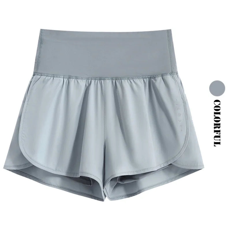 DRUR Women Yoga Shorts High Waist Double Layer Running Gym Shorts With Pocket Summer Sportswear Fitness Clothes Jogger Short New