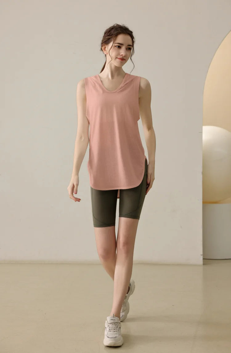 Summer Sleeveless Workout Hoodie for Women