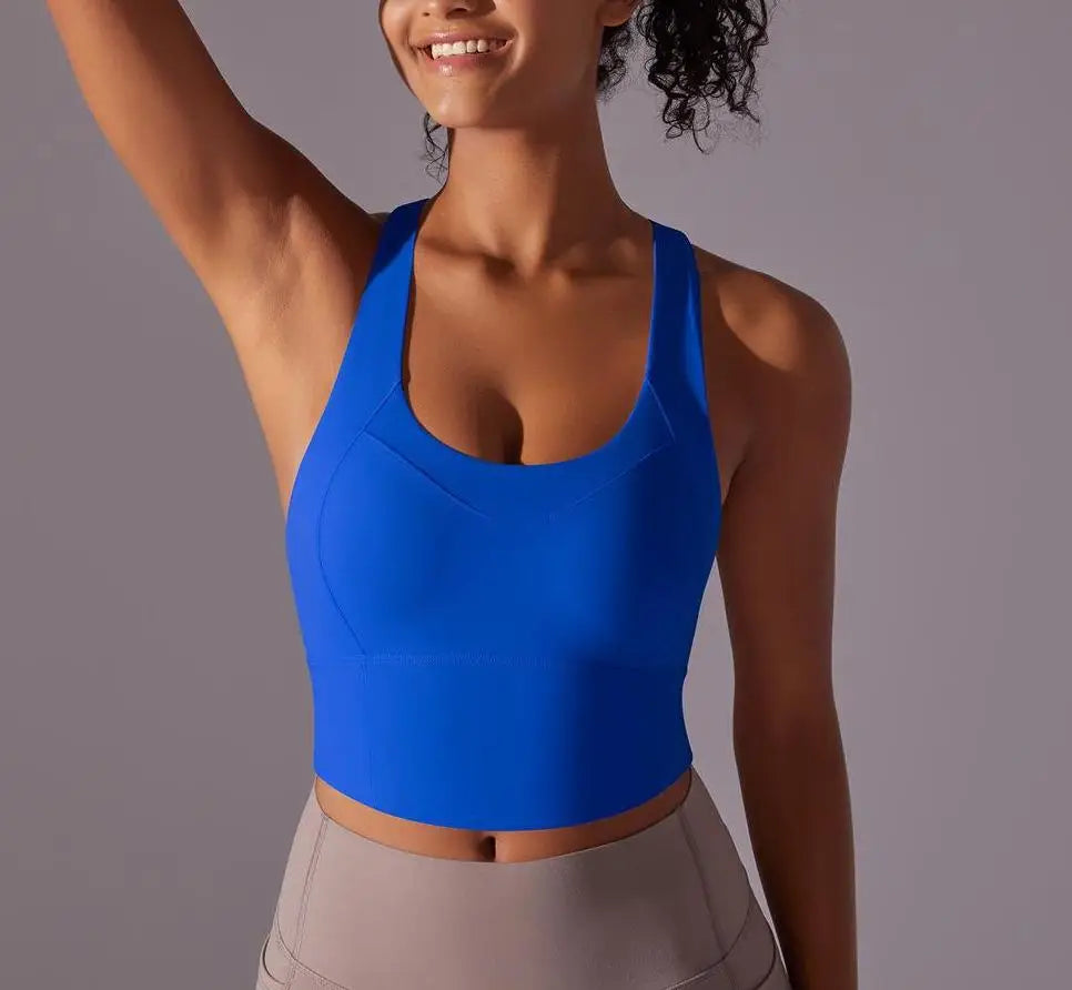 Seamless Crossback Sports Bra for Women – Lightweight & Supportive