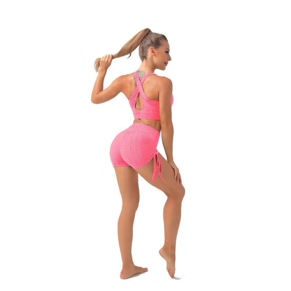 KiKis Push Up Sport Shorts Women - Textured High Waist