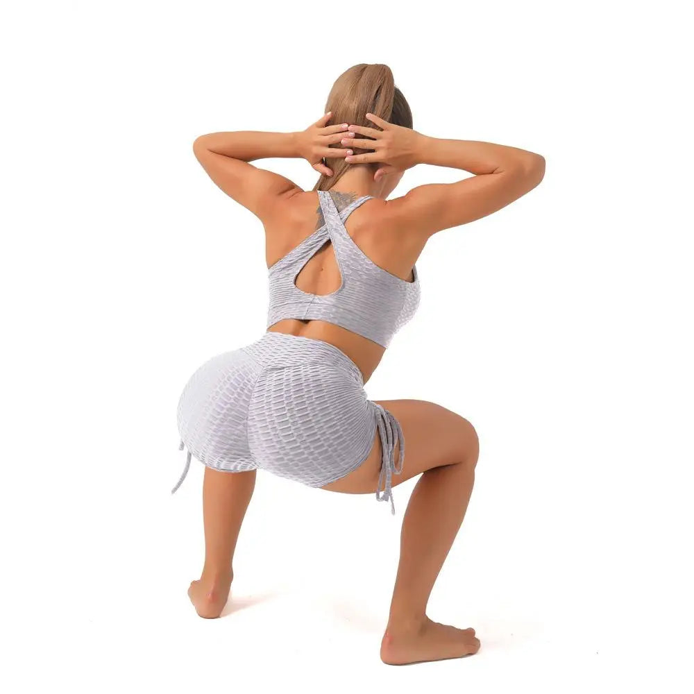 KiKis Push Up Sport Shorts Women - Textured High Waist