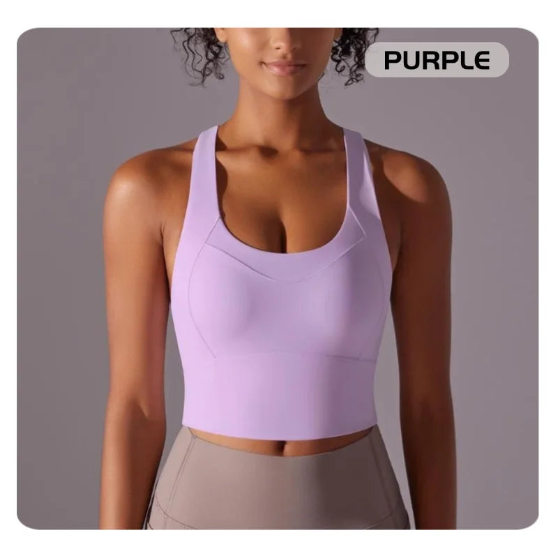 Seamless Crossback Sports Bra for Women – Lightweight & Supportive