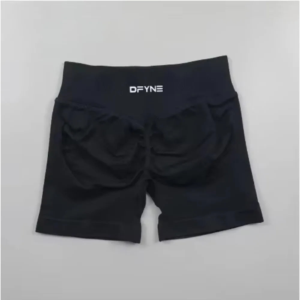 Df Impact Brand Shorts Low Waist Seamless Yoga Shorts Scrunch Bum Gym Shorts Women Workout Biker Stretch Fitness Short