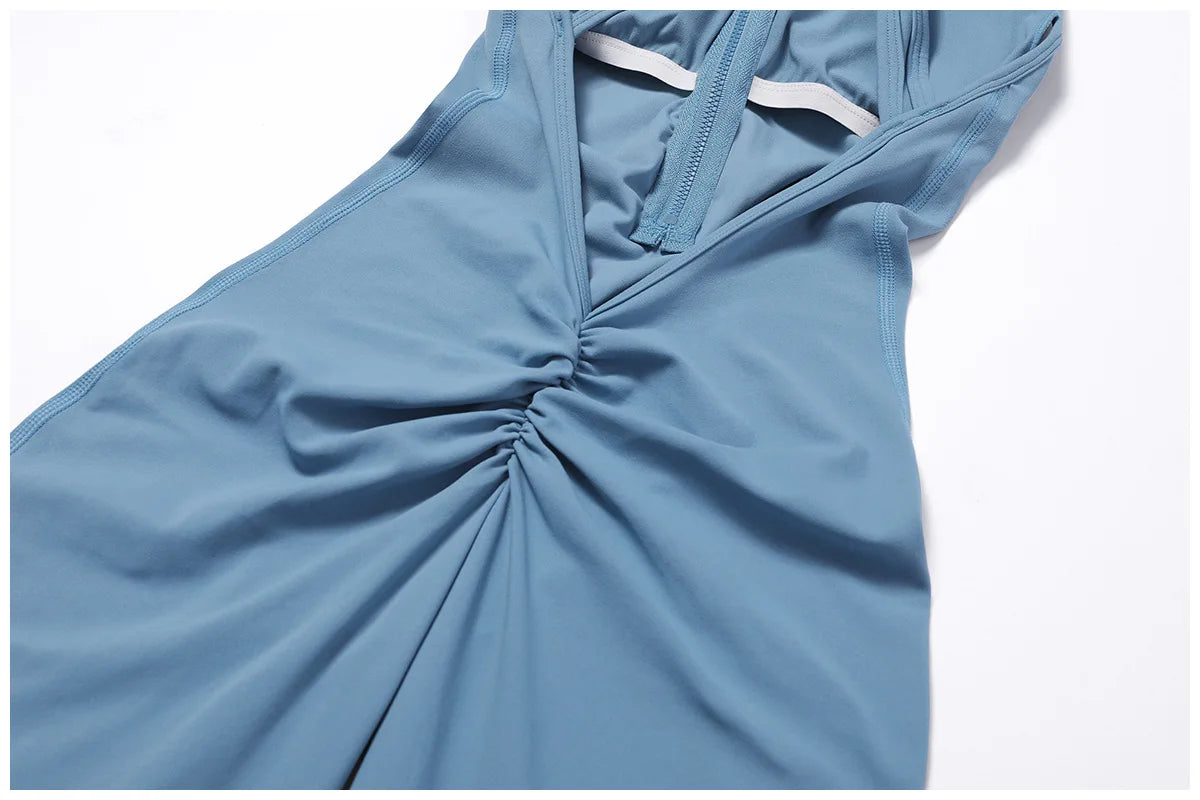 V Back One-Piece Yoga Suit for Women