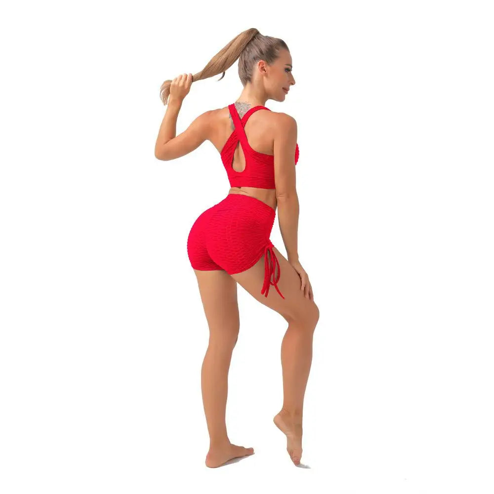 KiKis Push Up Sport Shorts Women - Textured High Waist