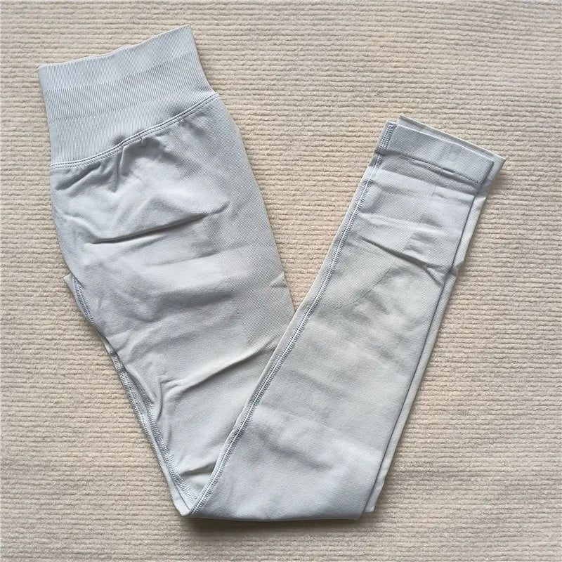 Women Scrunch Butt Seamless Leggings Blue