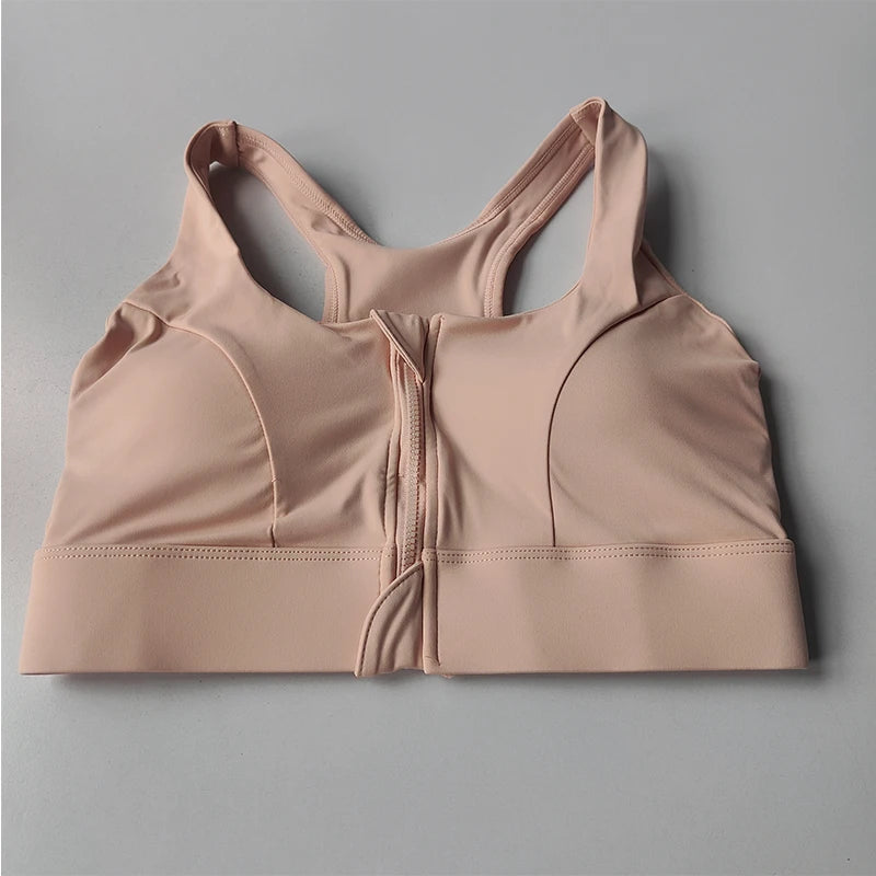 High Impact Front Zipper Sports Bra – Supportive & Stylish