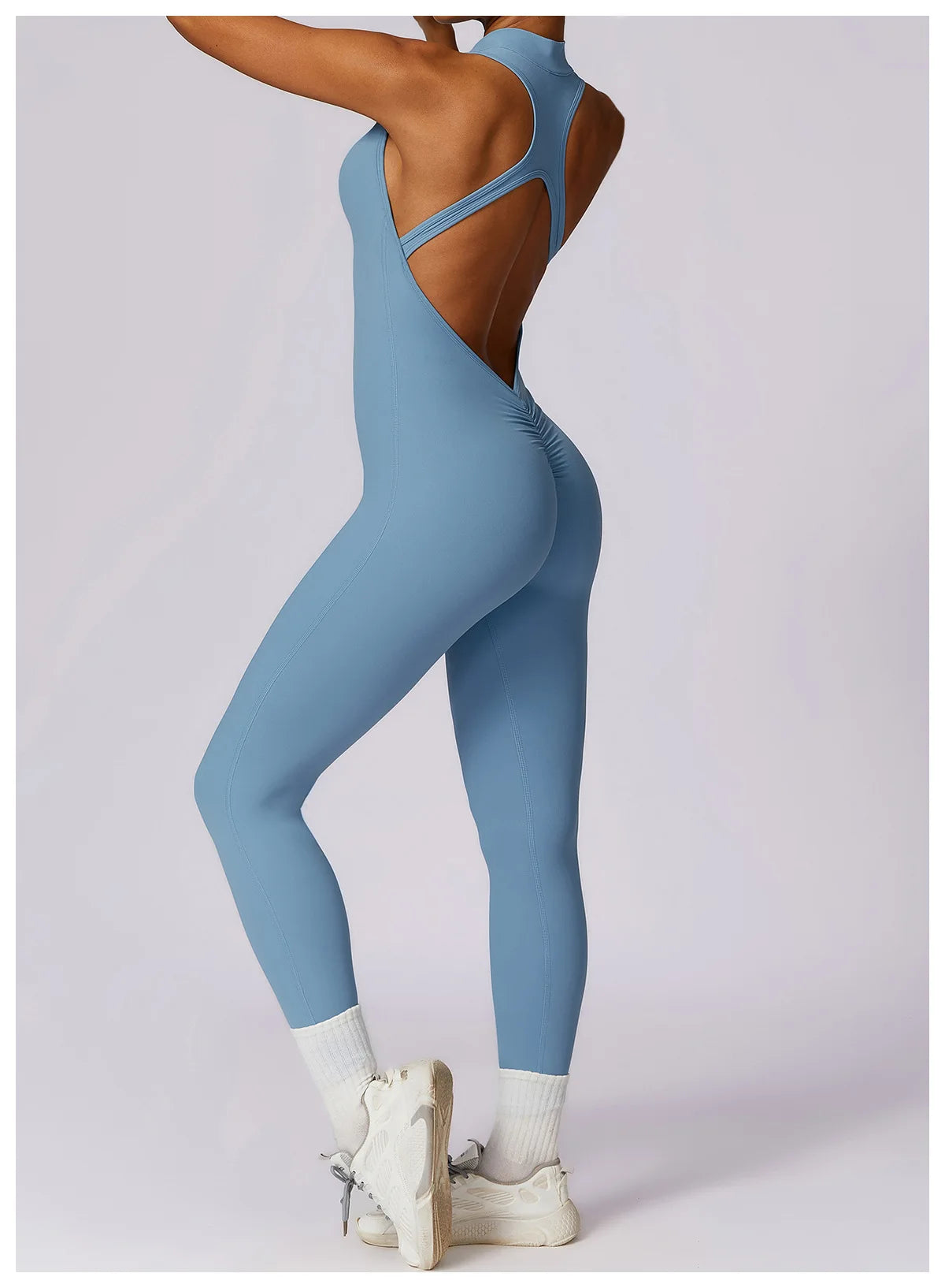 V Back One-Piece Yoga Suit for Women