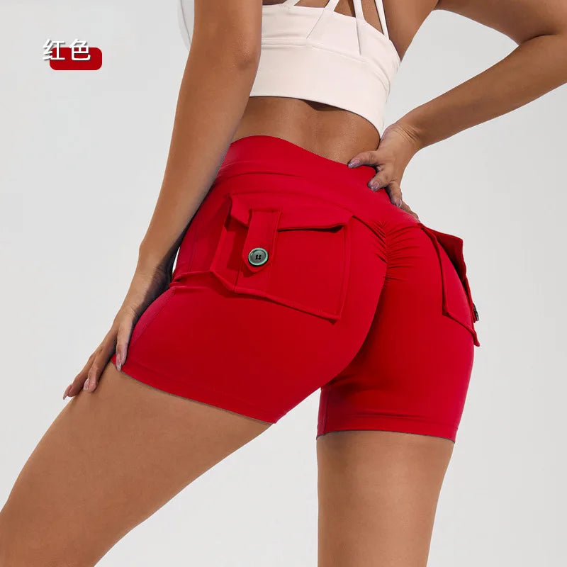 KiKis Women's Scrunch Booty Shorts with Pockets - Stylish Comfort