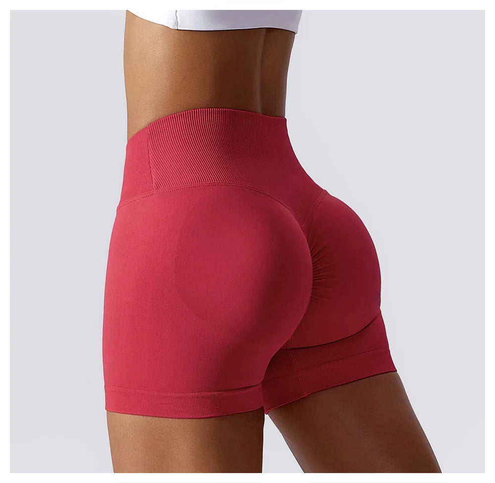 KiKis High Waist Seamless Yoga Shorts in Blue