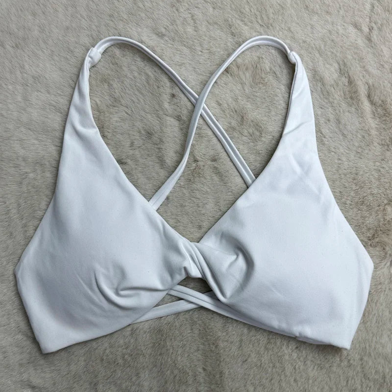 Padded Front Twist Sports Bra for Women