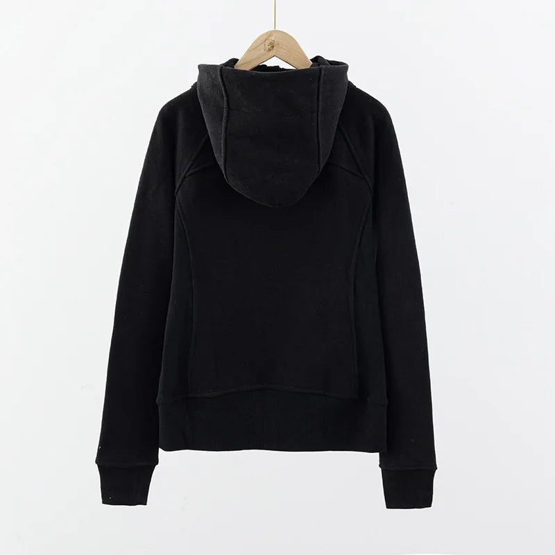 Women's Running Zip Up Hoodie with Windproof Collar