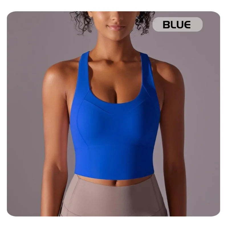 Seamless Crossback Sports Bra for Women – Lightweight & Supportive