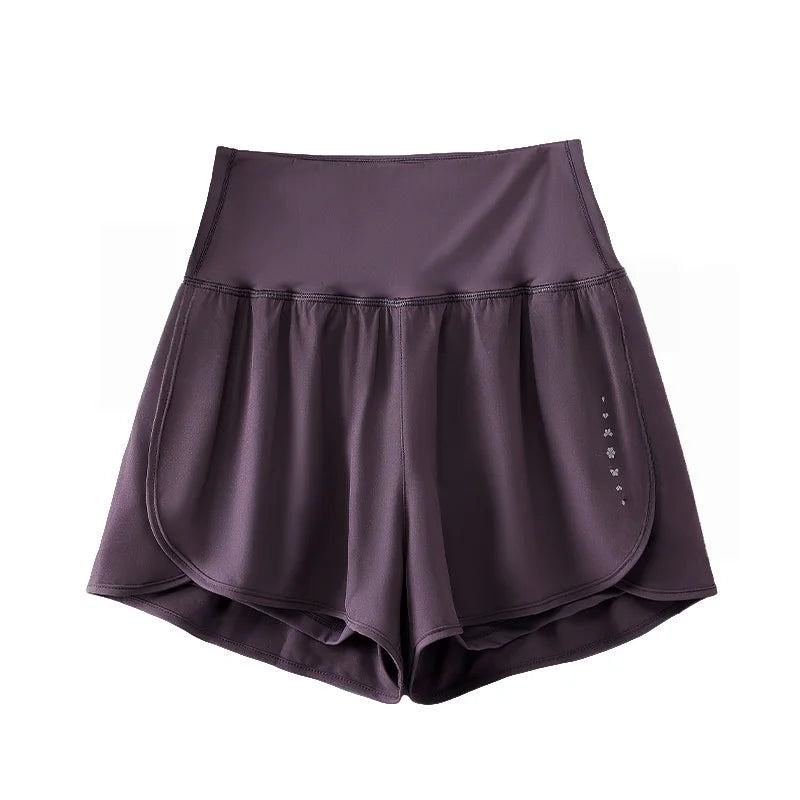 DRUR Women Yoga Shorts High Waist Double Layer Running Gym Shorts With Pocket Summer Sportswear Fitness Clothes Jogger Short New