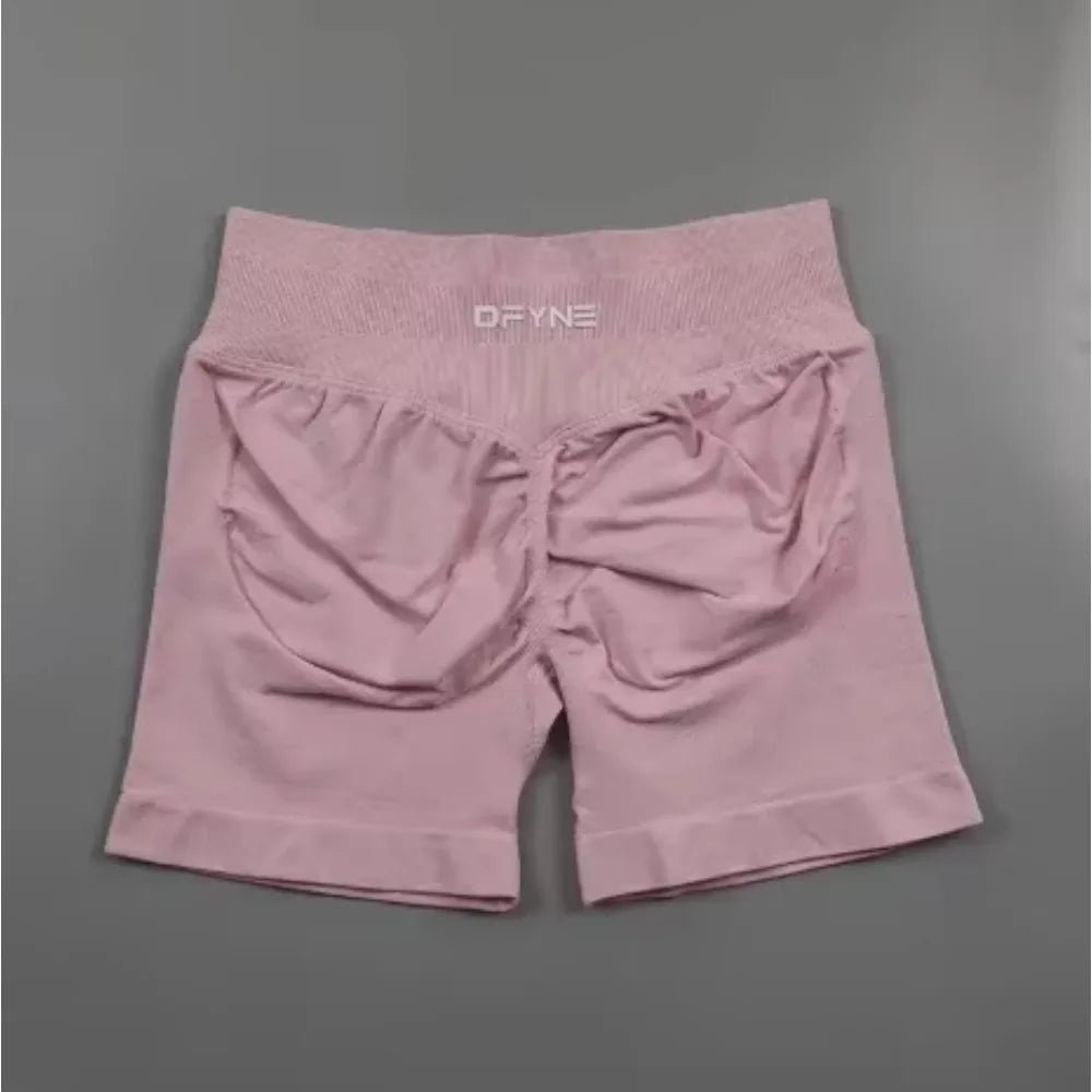 Df Impact Brand Shorts Low Waist Seamless Yoga Shorts Scrunch Bum Gym Shorts Women Workout Biker Stretch Fitness Short