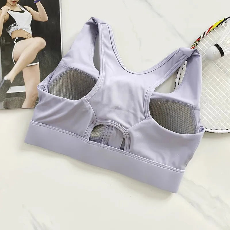 High Impact Front Zipper Sports Bra – Supportive & Stylish