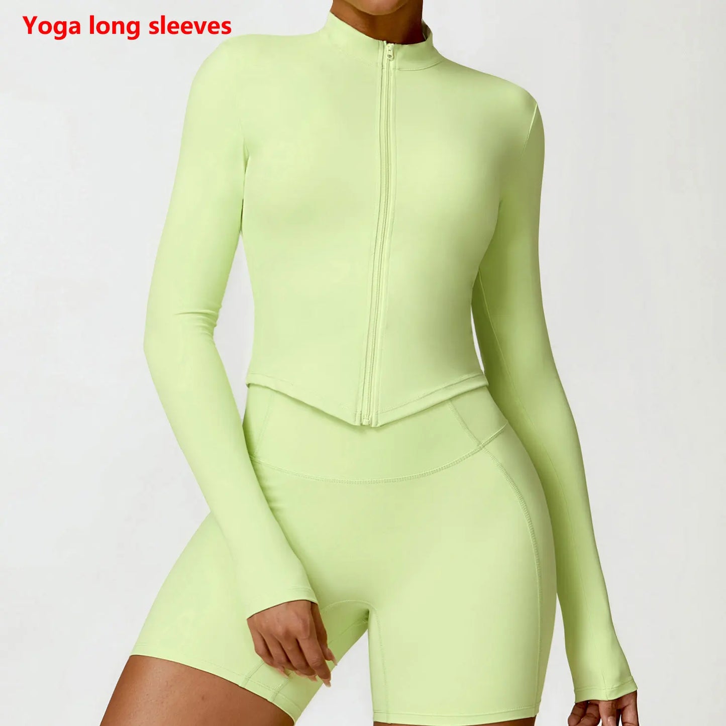 Women's Gym Workout Zip Up Top - Slim Fit