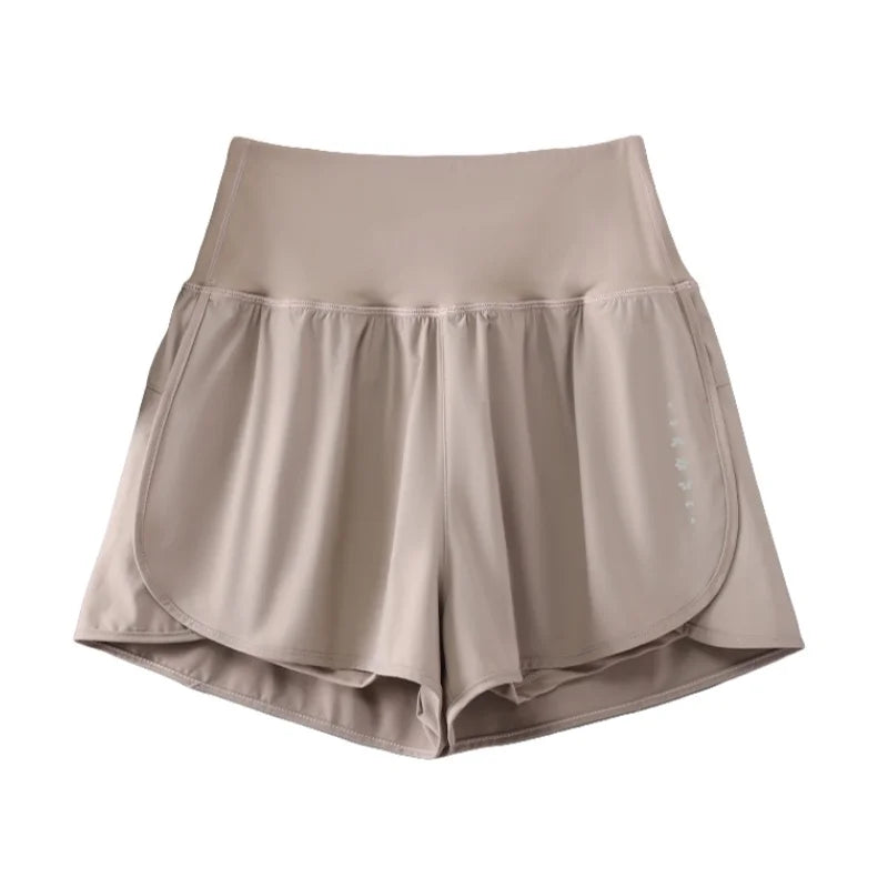 DRUR Women Yoga Shorts High Waist Double Layer Running Gym Shorts With Pocket Summer Sportswear Fitness Clothes Jogger Short New