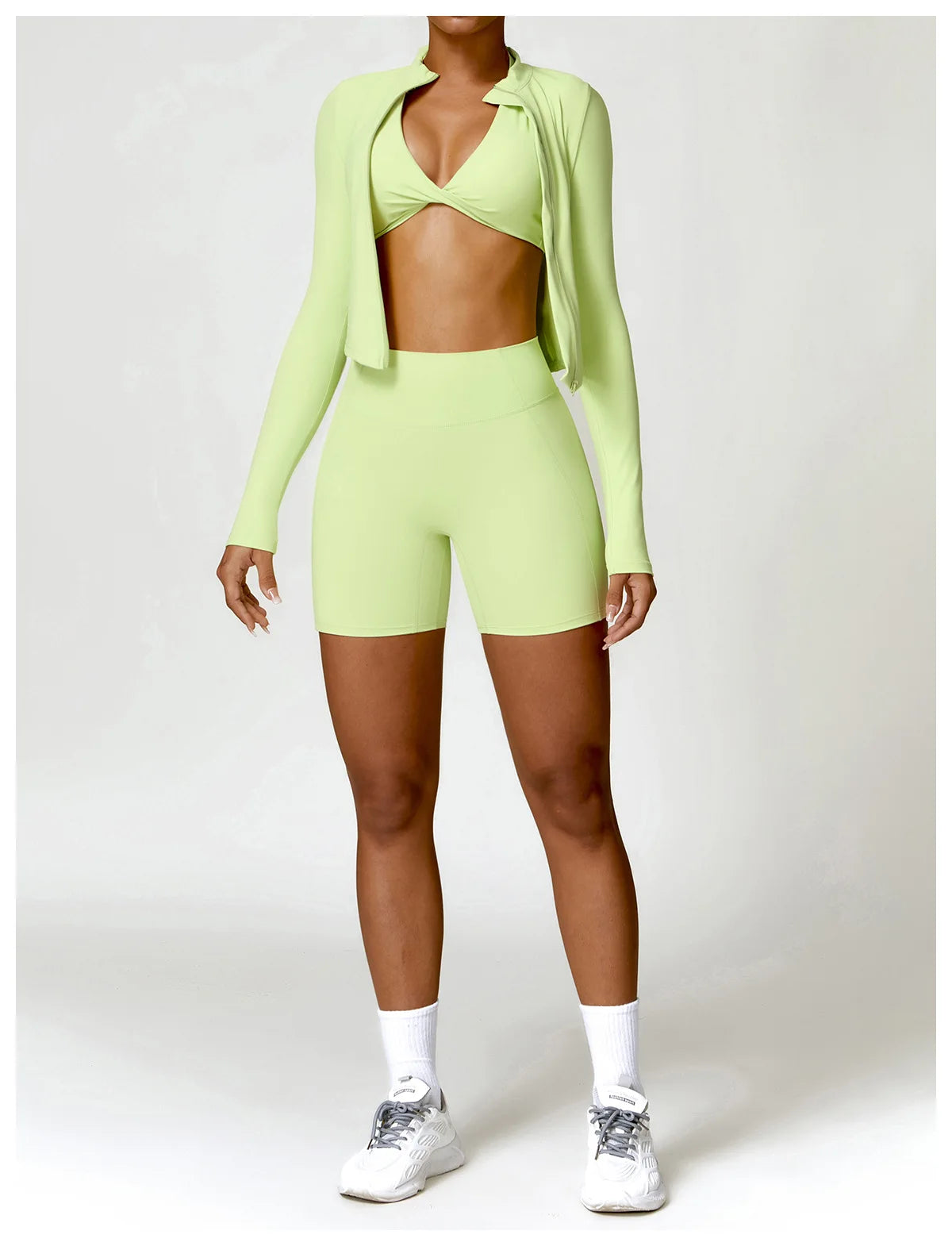 Women's Gym Workout Zip Up Top - Slim Fit