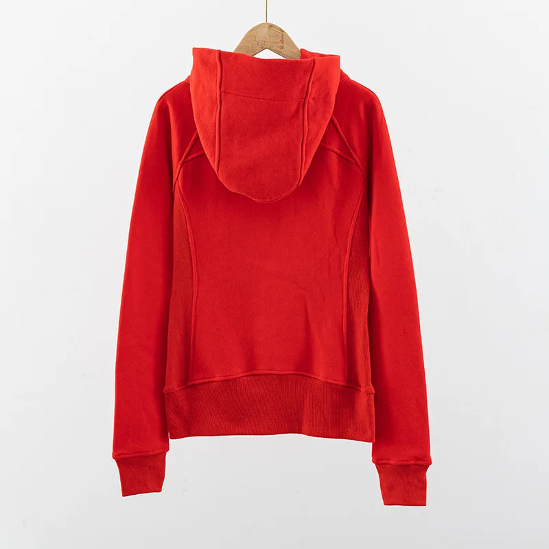 Women's Running Zip Up Hoodie with Windproof Collar
