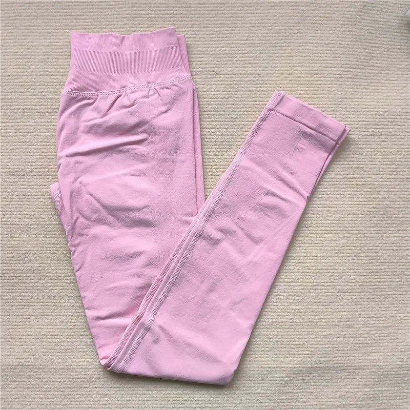 Women Scrunch Butt Seamless Leggings Blue