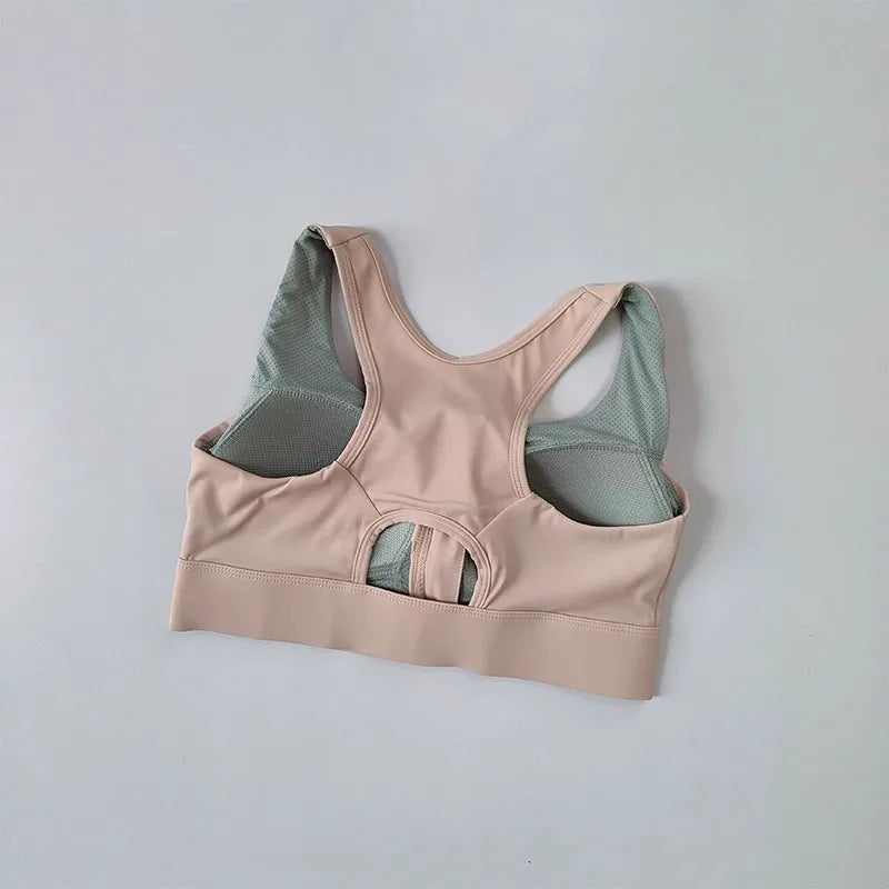 High Impact Front Zipper Sports Bra – Supportive & Stylish
