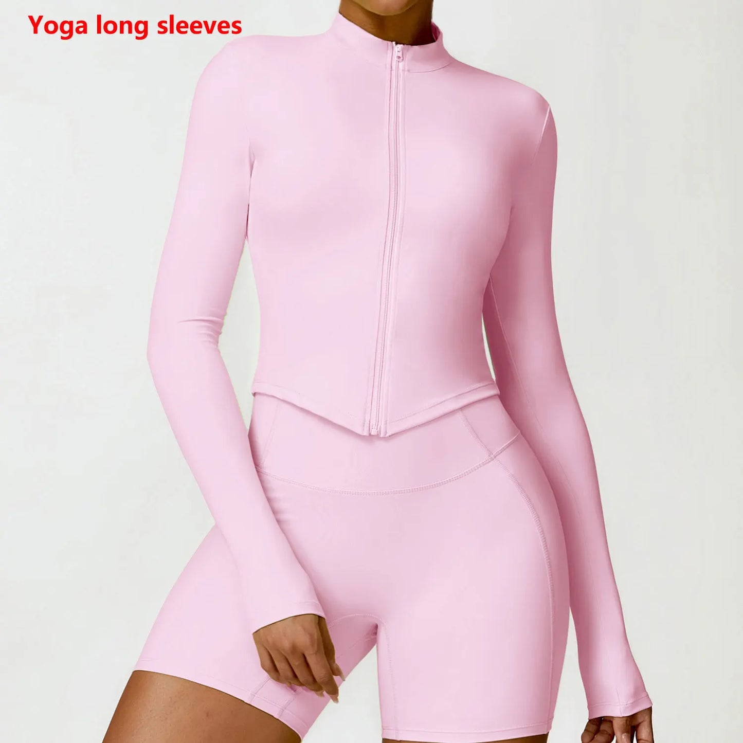Women's Gym Workout Zip Up Top - Slim Fit