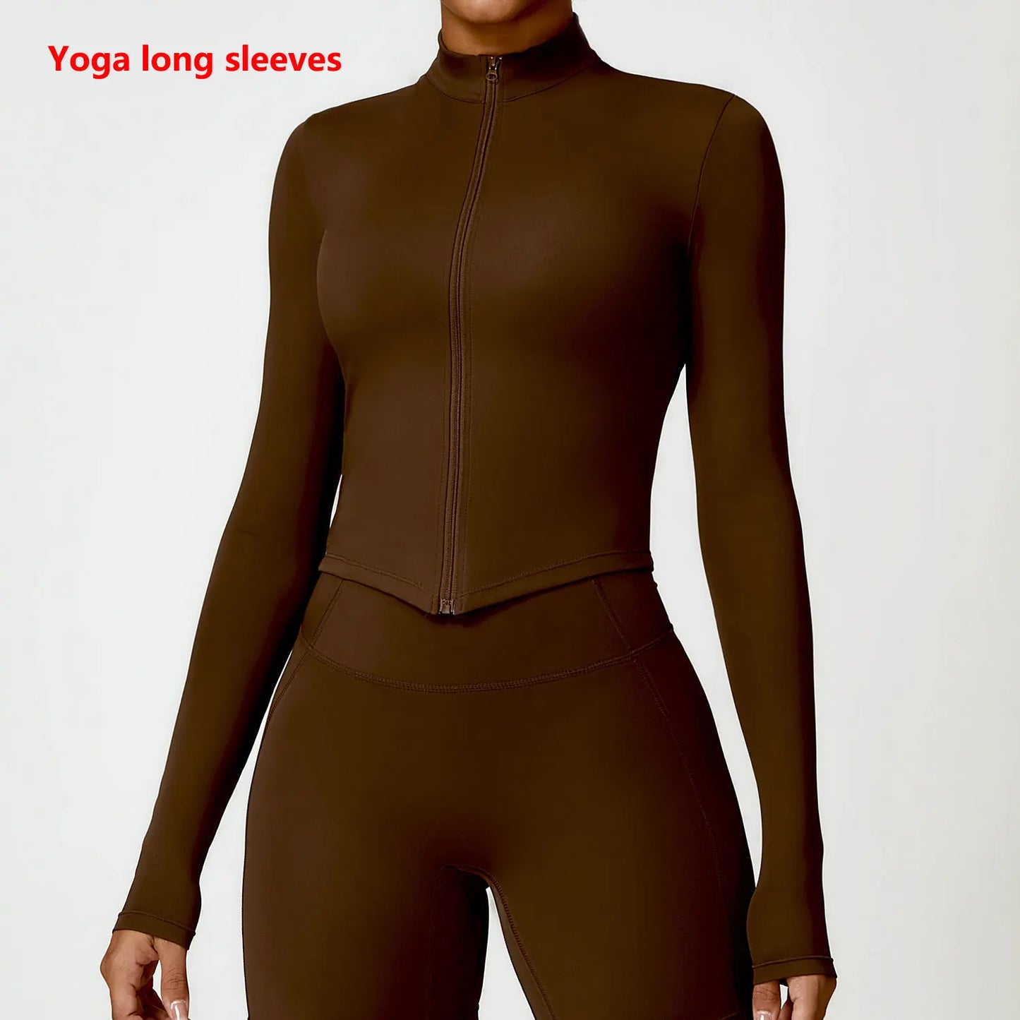 Women's Gym Workout Zip Up Top - Slim Fit
