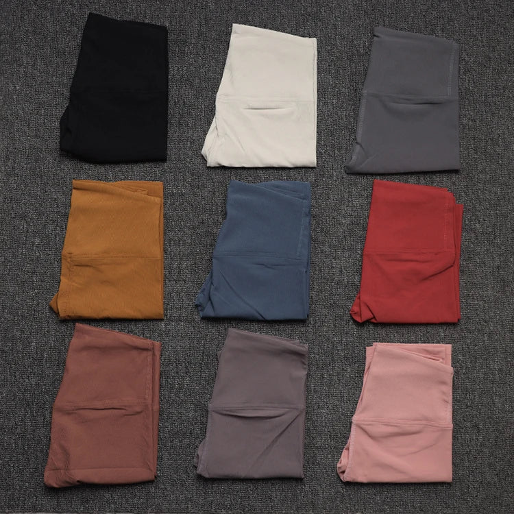 Women's High Waist Cycling Shorts SOISOU Rib Fabric
