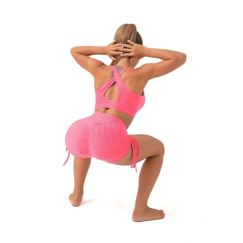 KiKis Push Up Sport Shorts Women - Textured High Waist