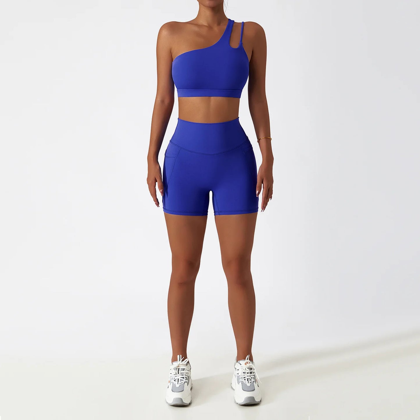 One Shoulder Sports Bra and Leggings Set