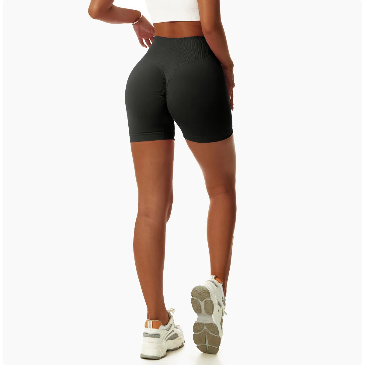 KiKis High Waist Seamless Yoga Shorts in Blue