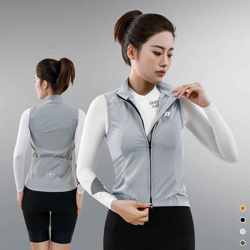 Women's Cycling Vest Summer Lightweight Windproof