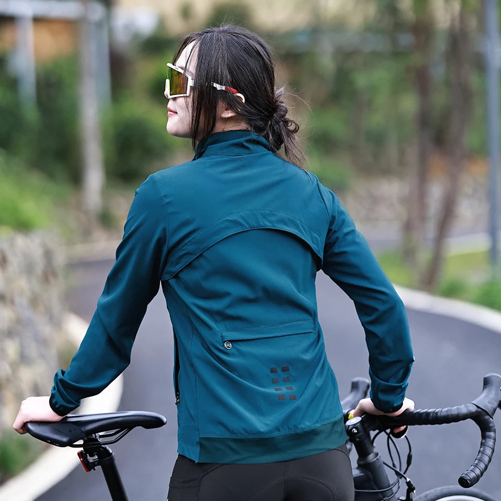 Women's Reflective Cycling Jackets - Neon Green Set