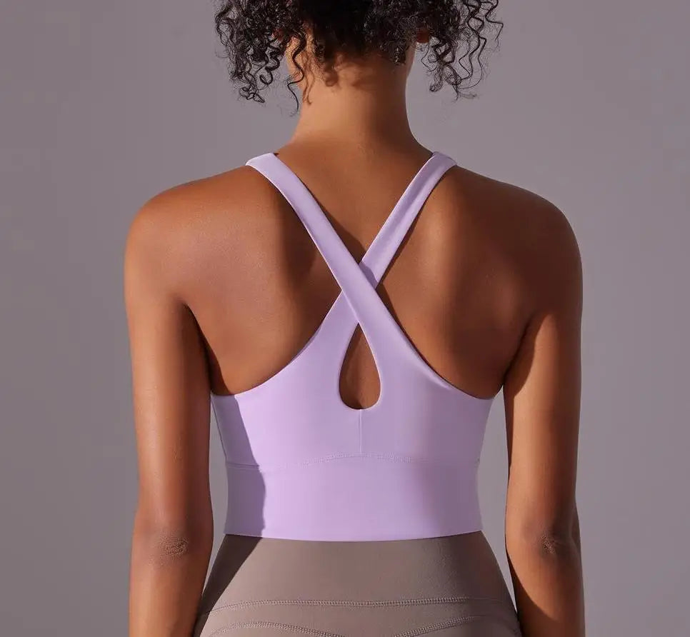Seamless Crossback Sports Bra for Women – Lightweight & Supportive