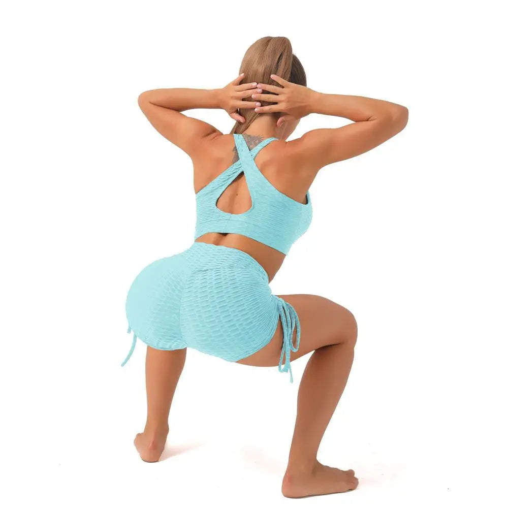 KiKis Push Up Sport Shorts Women - Textured High Waist