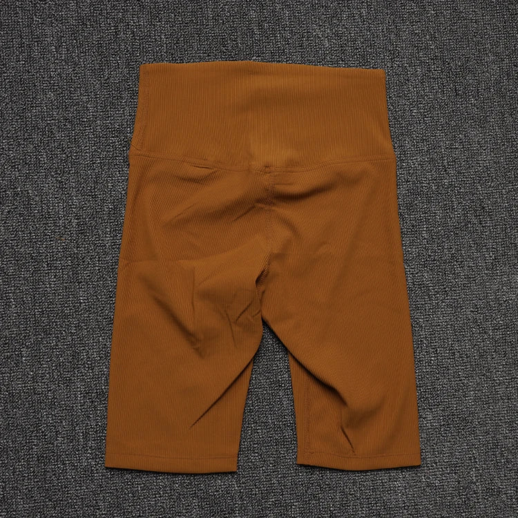 Women's High Waist Cycling Shorts SOISOU Rib Fabric