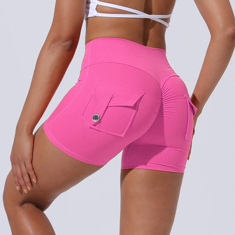 KiKis Women's Scrunch Booty Shorts with Pockets - Stylish Comfort
