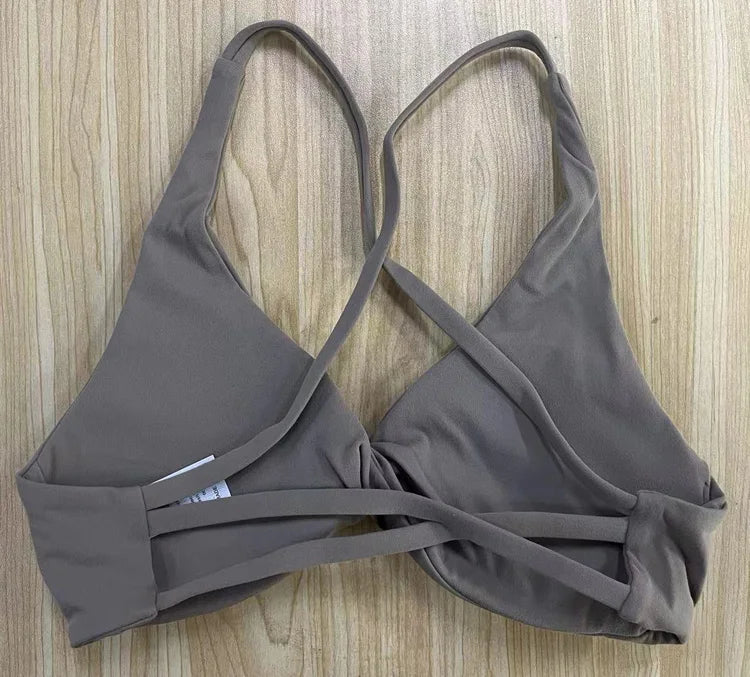 Padded Front Twist Sports Bra for Women