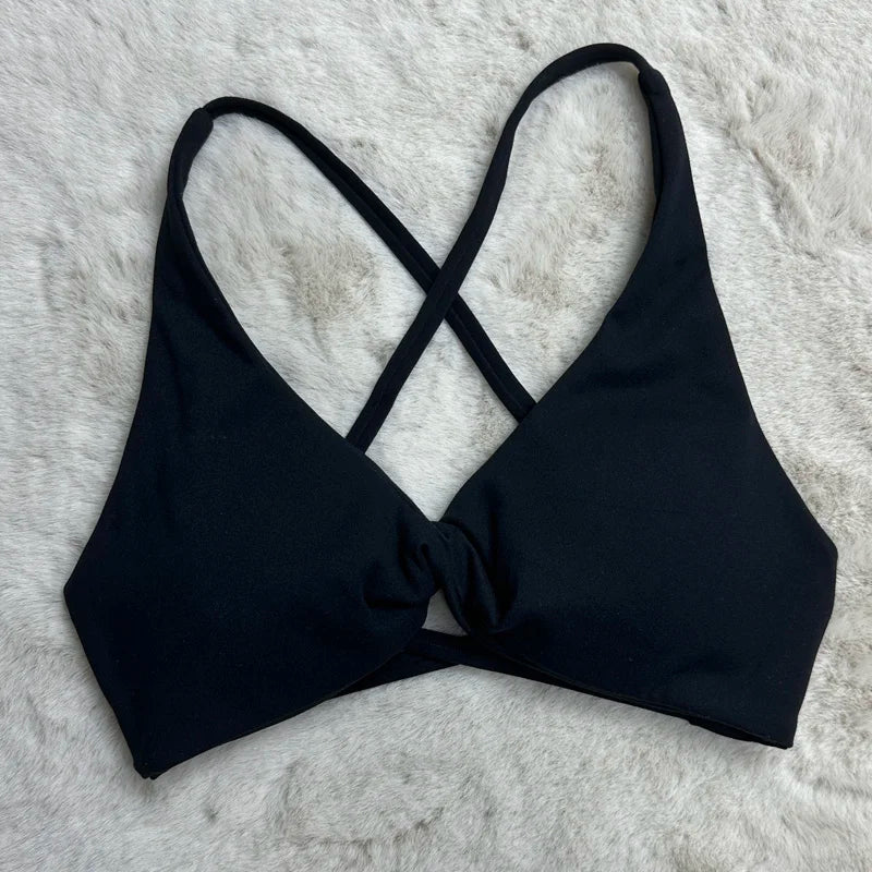 Padded Front Twist Sports Bra for Women